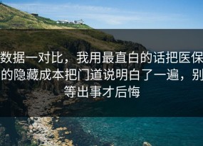数据一对比，我用最直白的话把医保的隐藏成本把门道说明白了一遍，别等出事才后悔